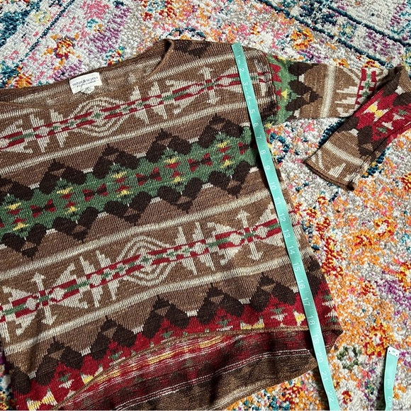 Ralph Lauren Denim and Supply Southwestern Printed Boat‎ Neck Sweater Top XSmall - Picture 11 of 12